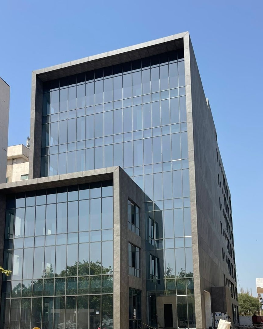 The Modern Office, Phase 8-B Mohali IT Hub — completed tower facade