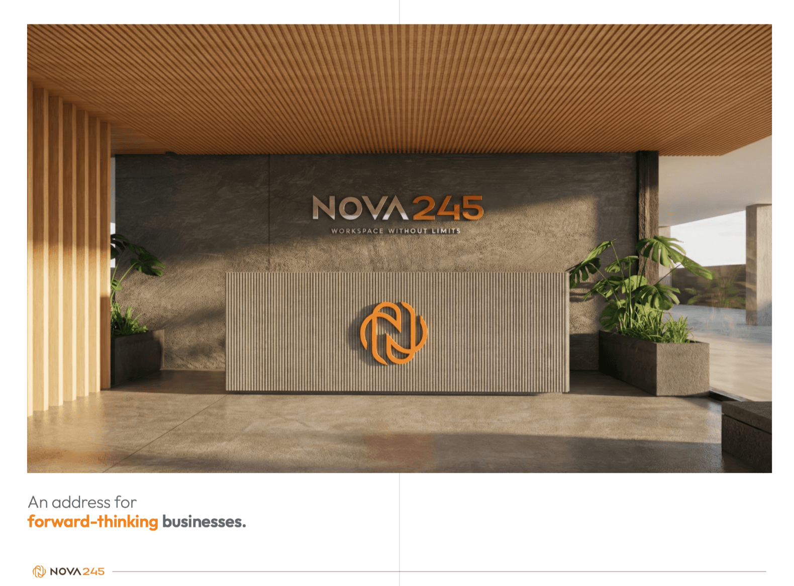 NOVA 245 — main lobby with reception desk